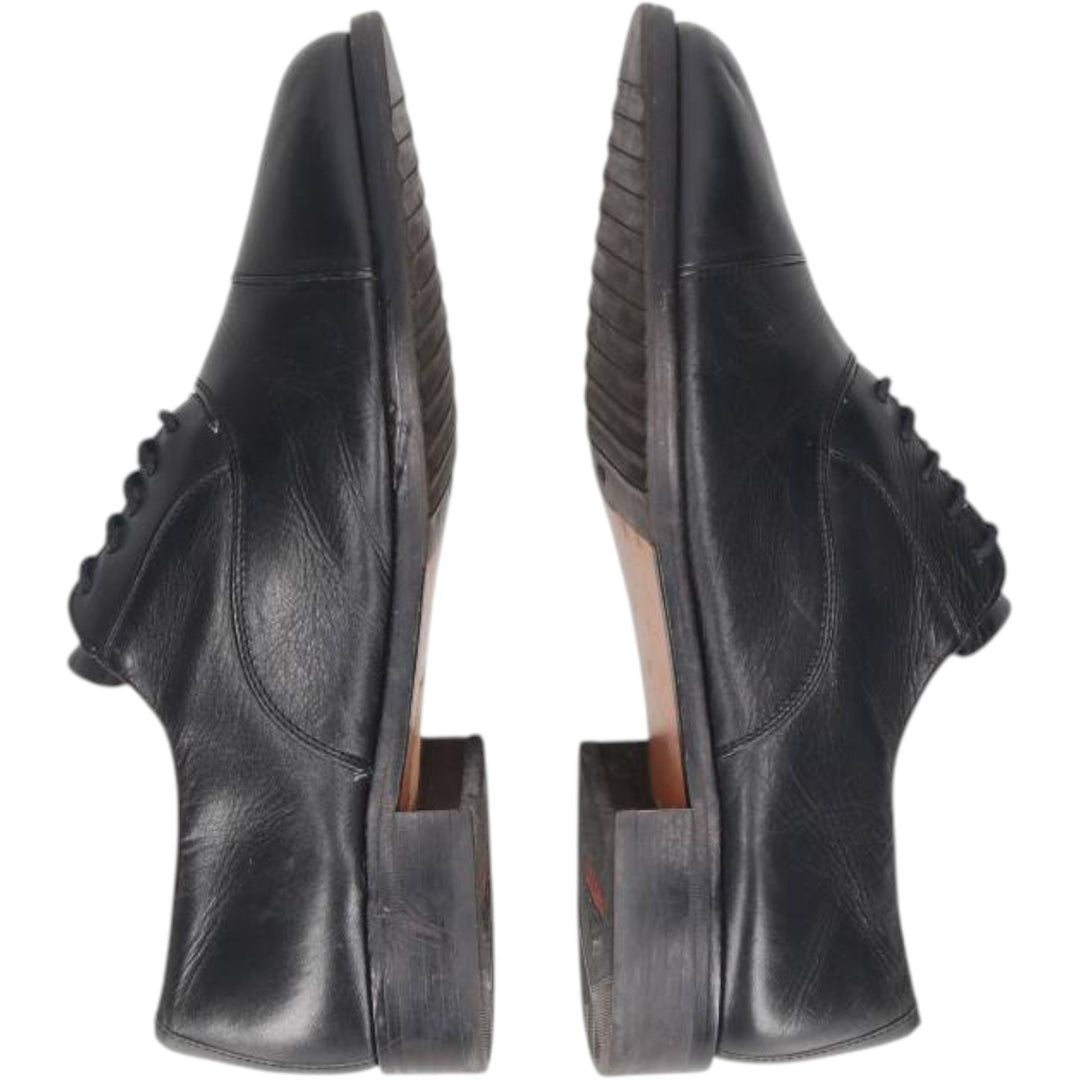 Grenson straight-tip shoes, made in England, size 7.5 E Men's 25.5cm unclear black type Vintage Second Hand