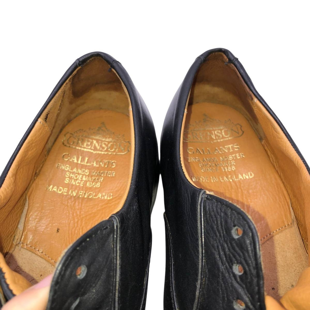 Grenson straight-tip shoes, made in England, size 7.5 E Men's 25.5cm unclear black type Vintage Second Hand