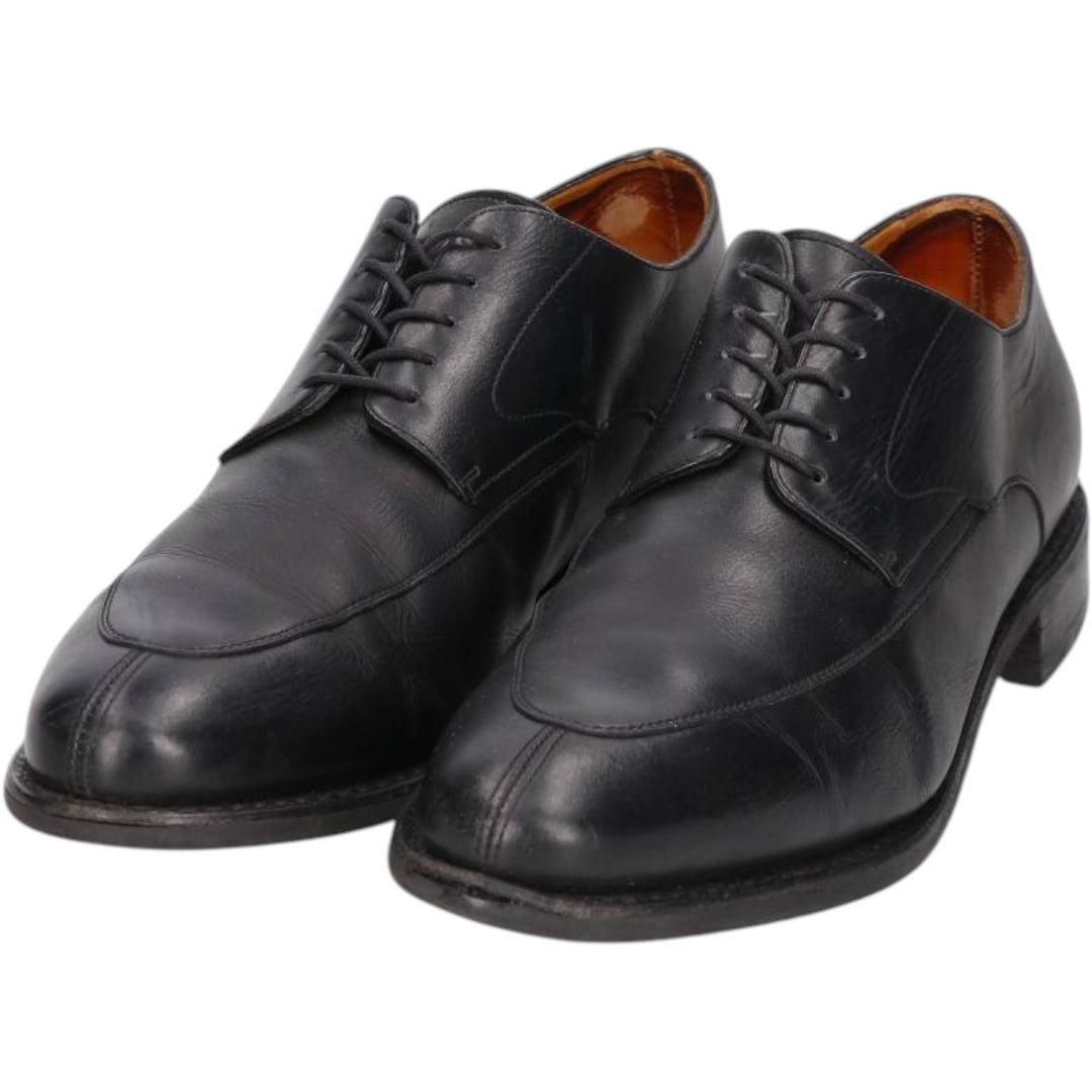 Paraboot ROUSSEAU U-tip shoes, made in France, size 7 1/2 Men's 25.5cm genuine leather black type Vintage Second Hand