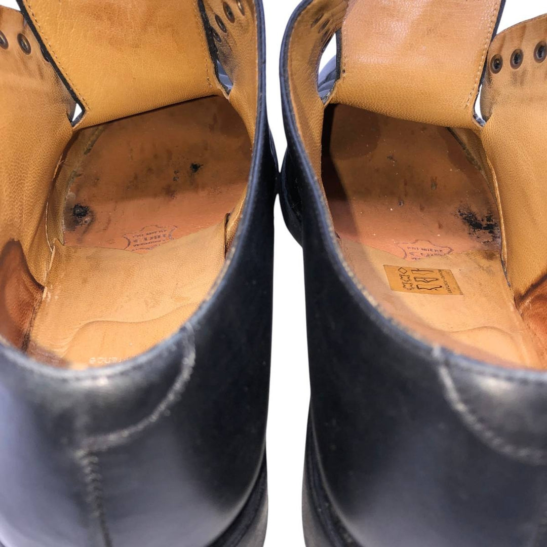 Paraboot ROUSSEAU U-tip shoes, made in France, size 7 1/2 Men's 25.5cm genuine leather black type Vintage Second Hand