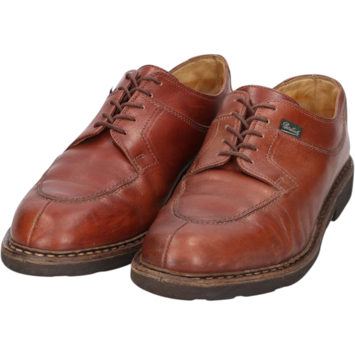 Paraboot Griff II U-tip shoes, made in France, size 8R Men's 26.5cm genuine leather brown type Vintage Second Hand