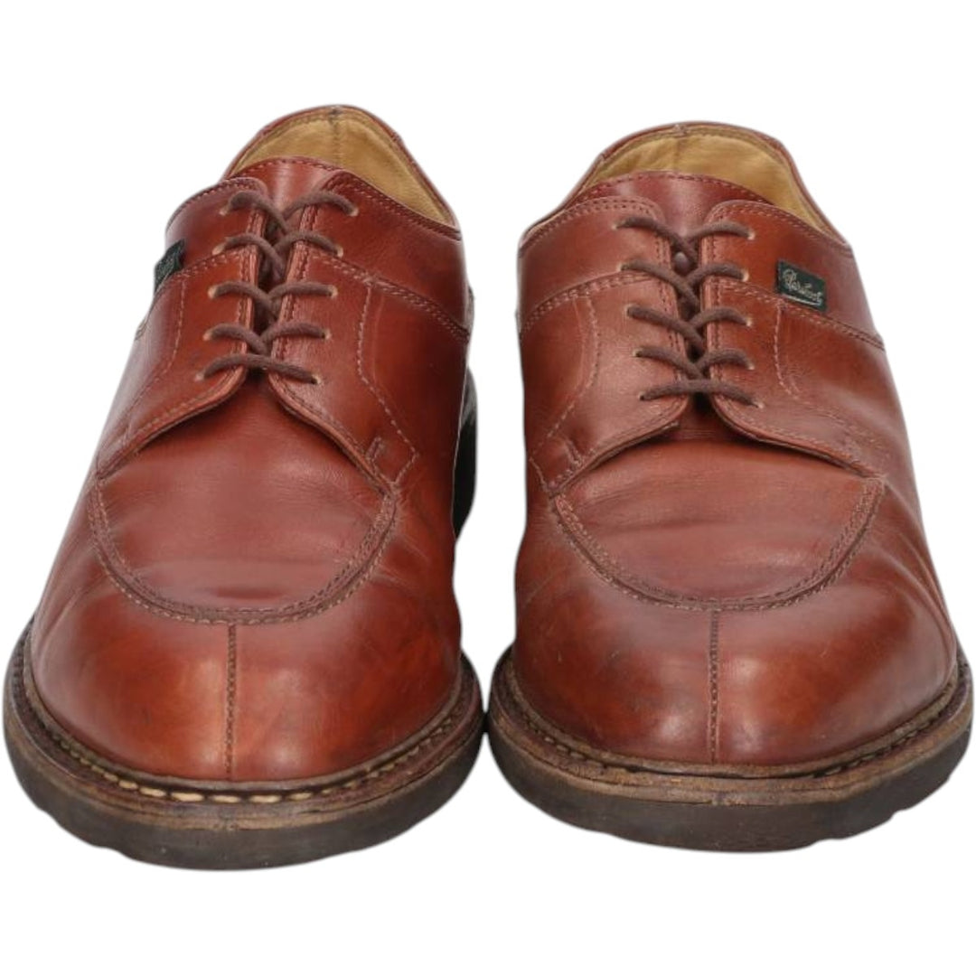 Paraboot Griff II U-tip shoes, made in France, size 8R Men's 26.5cm genuine leather brown type Vintage Second Hand
