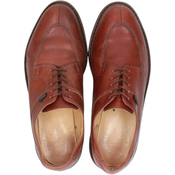 Paraboot Griff II U-tip shoes, made in France, size 8R Men's 26.5cm genuine leather brown type Vintage Second Hand