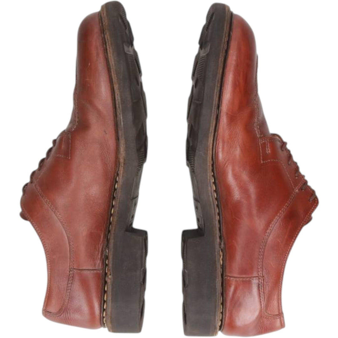Paraboot Griff II U-tip shoes, made in France, size 8R Men's 26.5cm genuine leather brown type Vintage Second Hand