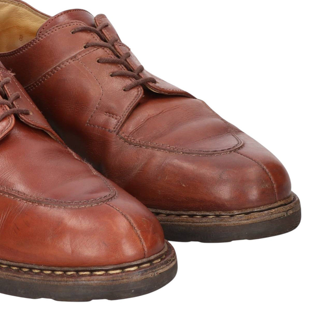 Paraboot Griff II U-tip shoes, made in France, size 8R Men's 26.5cm genuine leather brown type Vintage Second Hand