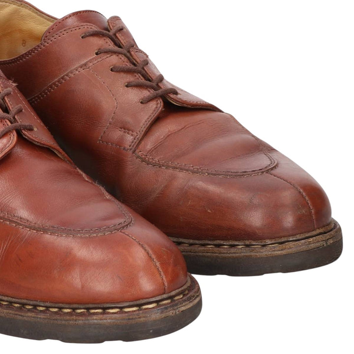 Paraboot Griff II U-tip shoes, made in France, size 8R Men's 26.5cm genuine leather brown type Vintage Second Hand