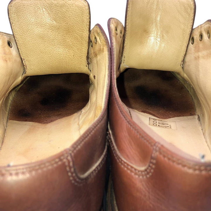 Paraboot Griff II U-tip shoes, made in France, size 8R Men's 26.5cm genuine leather brown type Vintage Second Hand