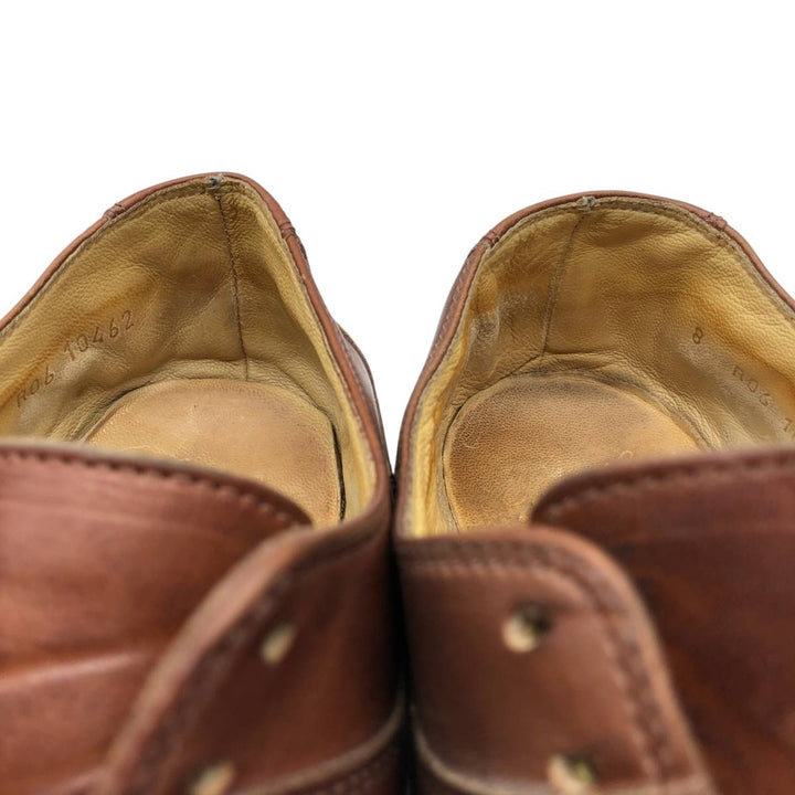 Paraboot Griff II U-tip shoes, made in France, size 8R Men's 26.5cm genuine leather brown type Vintage Second Hand