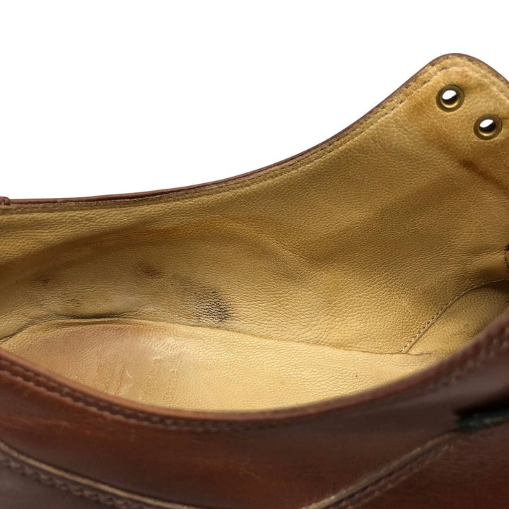 Paraboot Griff II U-tip shoes, made in France, size 8R Men's 26.5cm genuine leather brown type Vintage Second Hand