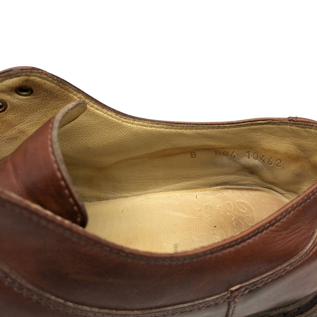 Paraboot Griff II U-tip shoes, made in France, size 8R Men's 26.5cm genuine leather brown type Vintage Second Hand