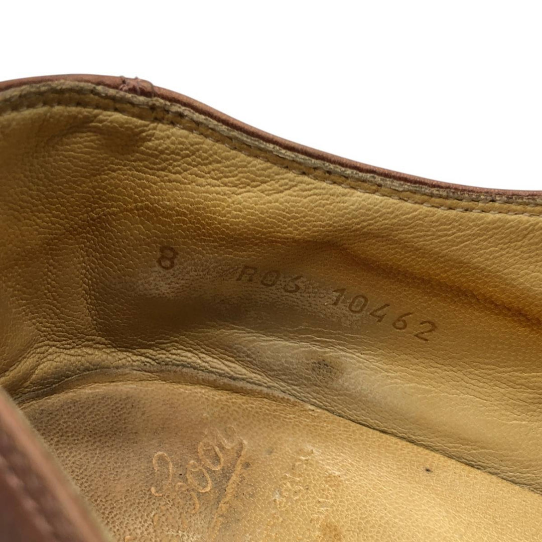 Paraboot Griff II U-tip shoes, made in France, size 8R Men's 26.5cm genuine leather brown type Vintage Second Hand
