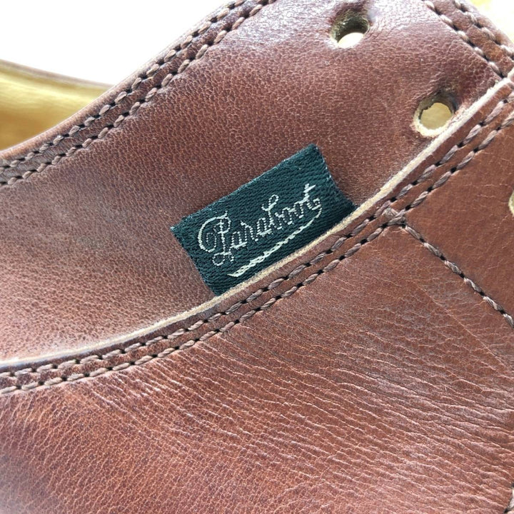 Paraboot Griff II U-tip shoes, made in France, size 8R Men's 26.5cm genuine leather brown type Vintage Second Hand