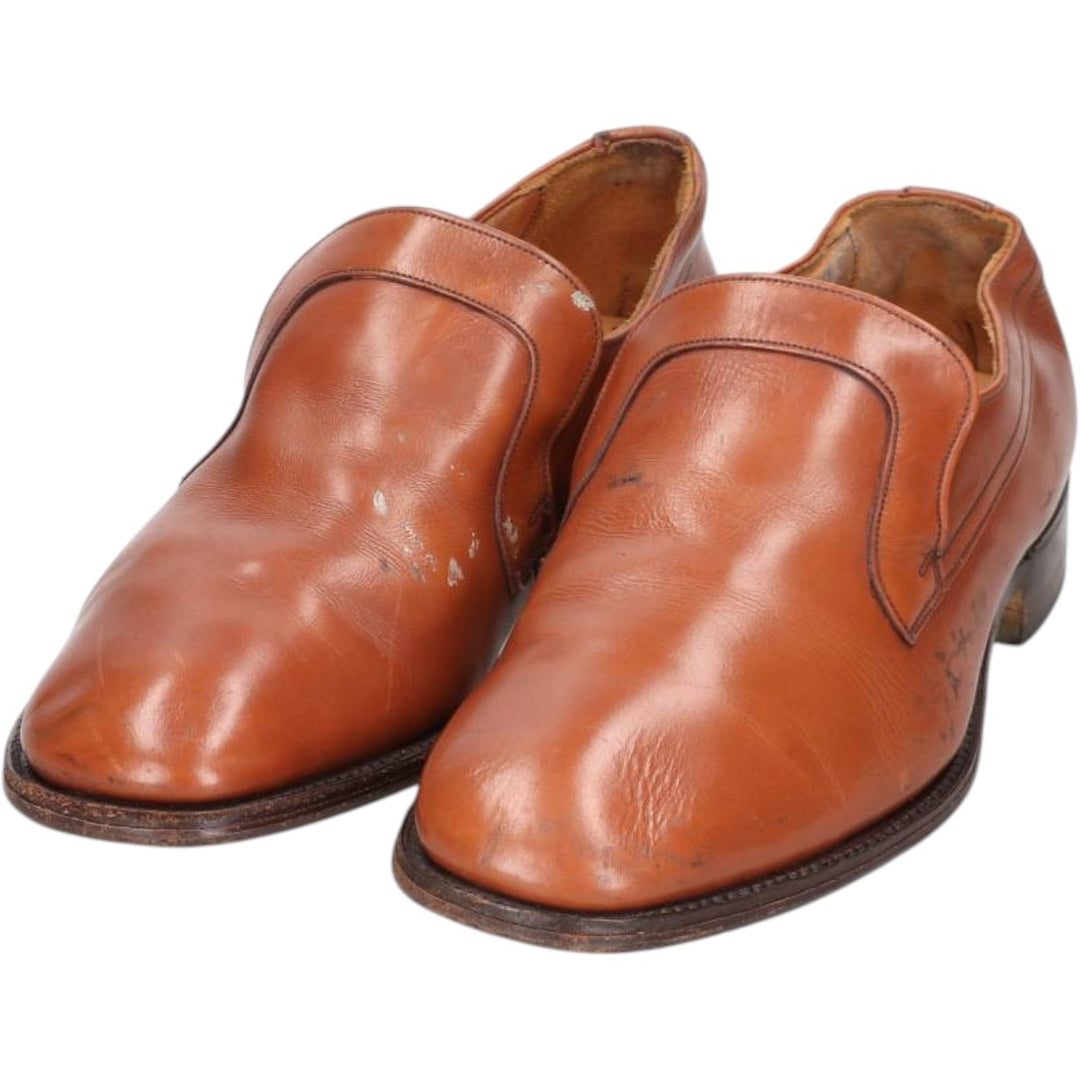 Loake Gatwick vamp loafers, made in England, size 7 EEE Men's 25.5cm genuine leather Camel type Vintage Second Hand