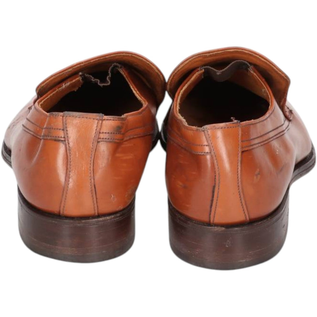 Loake Gatwick vamp loafers, made in England, size 7 EEE Men's 25.5cm genuine leather Camel type Vintage Second Hand