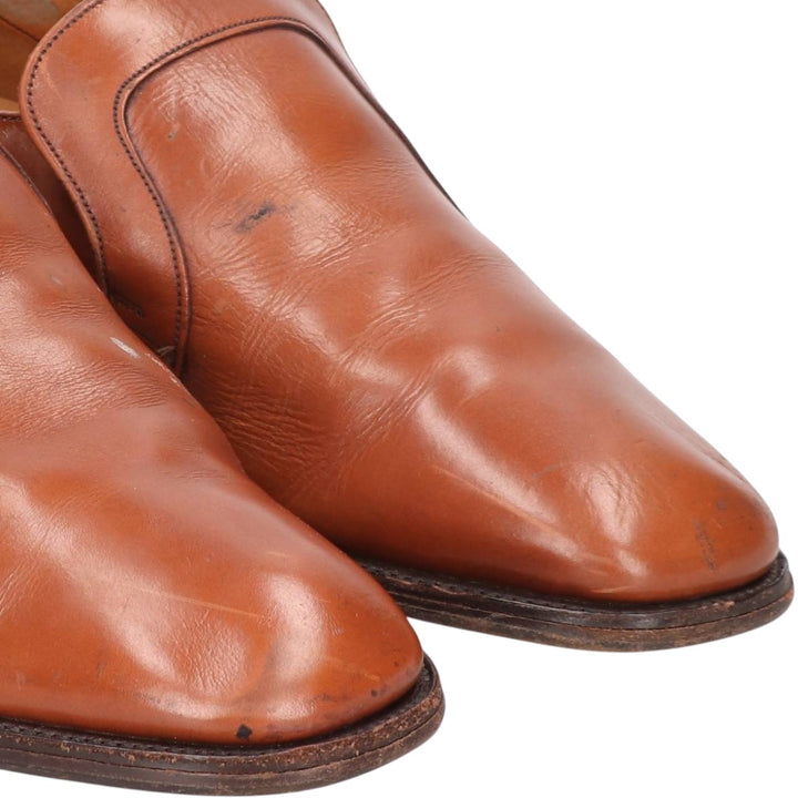 Loake Gatwick vamp loafers, made in England, size 7 EEE Men's 25.5cm genuine leather Camel type Vintage Second Hand