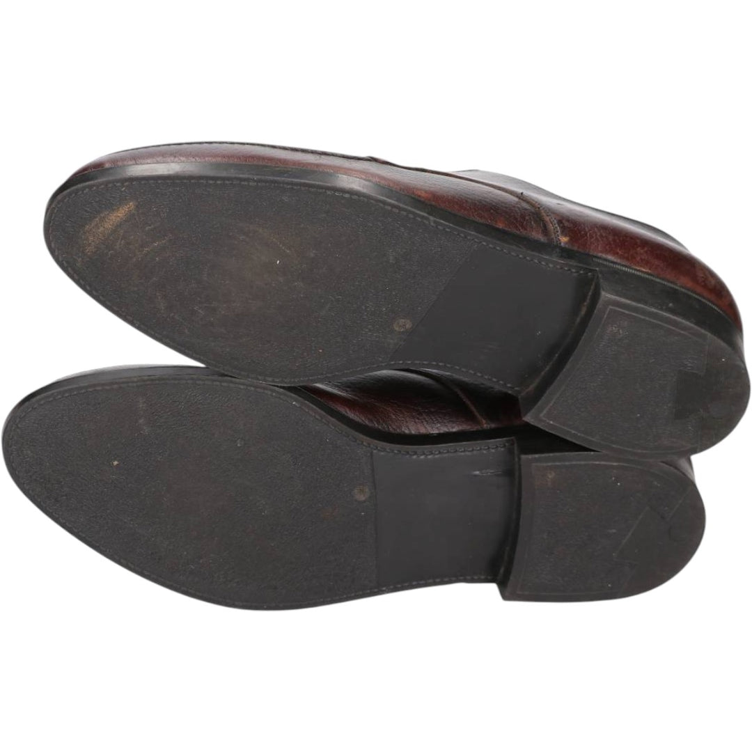 GATWICK U-tip shoes, size 8 EEE Men's 26.0cm genuine leather burgundy type Vintage Second Hand