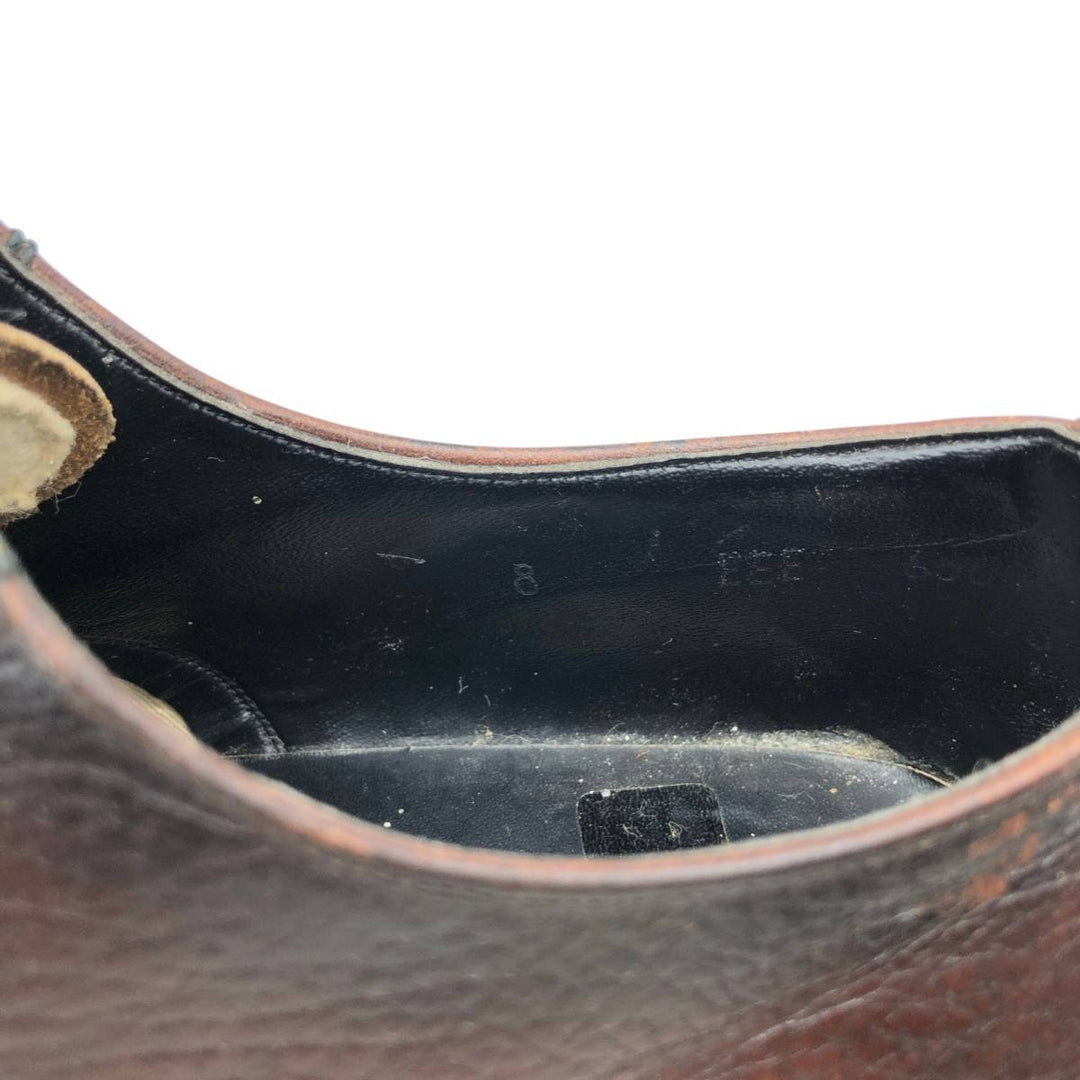 GATWICK U-tip shoes, size 8 EEE Men's 26.0cm genuine leather burgundy type Vintage Second Hand