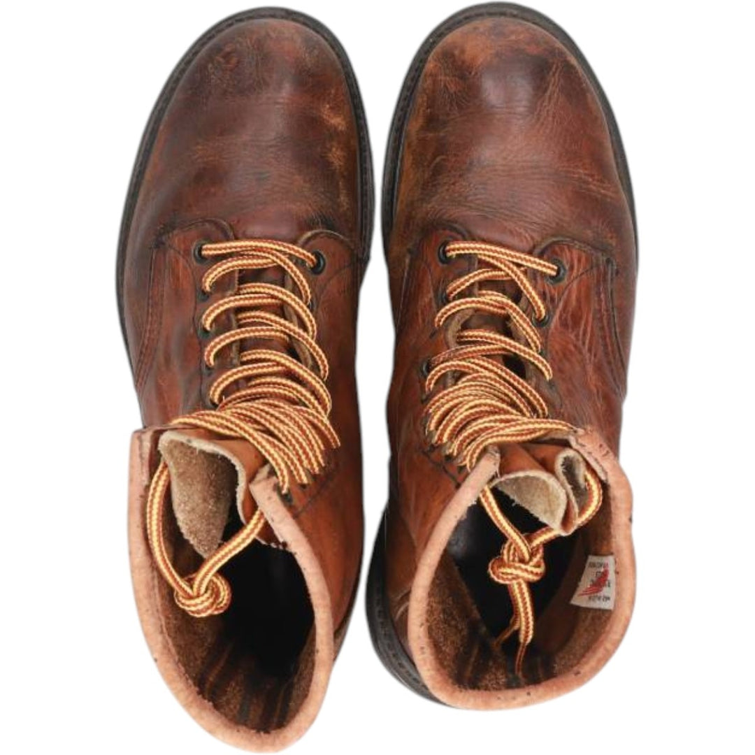 90s Red Wing Steel Toe Work Boots, Made in USA, Men's Size 10.4" (approx.), Vintage /saa015376 Men's 26.5cm unclear brown type Vintage Second Hand