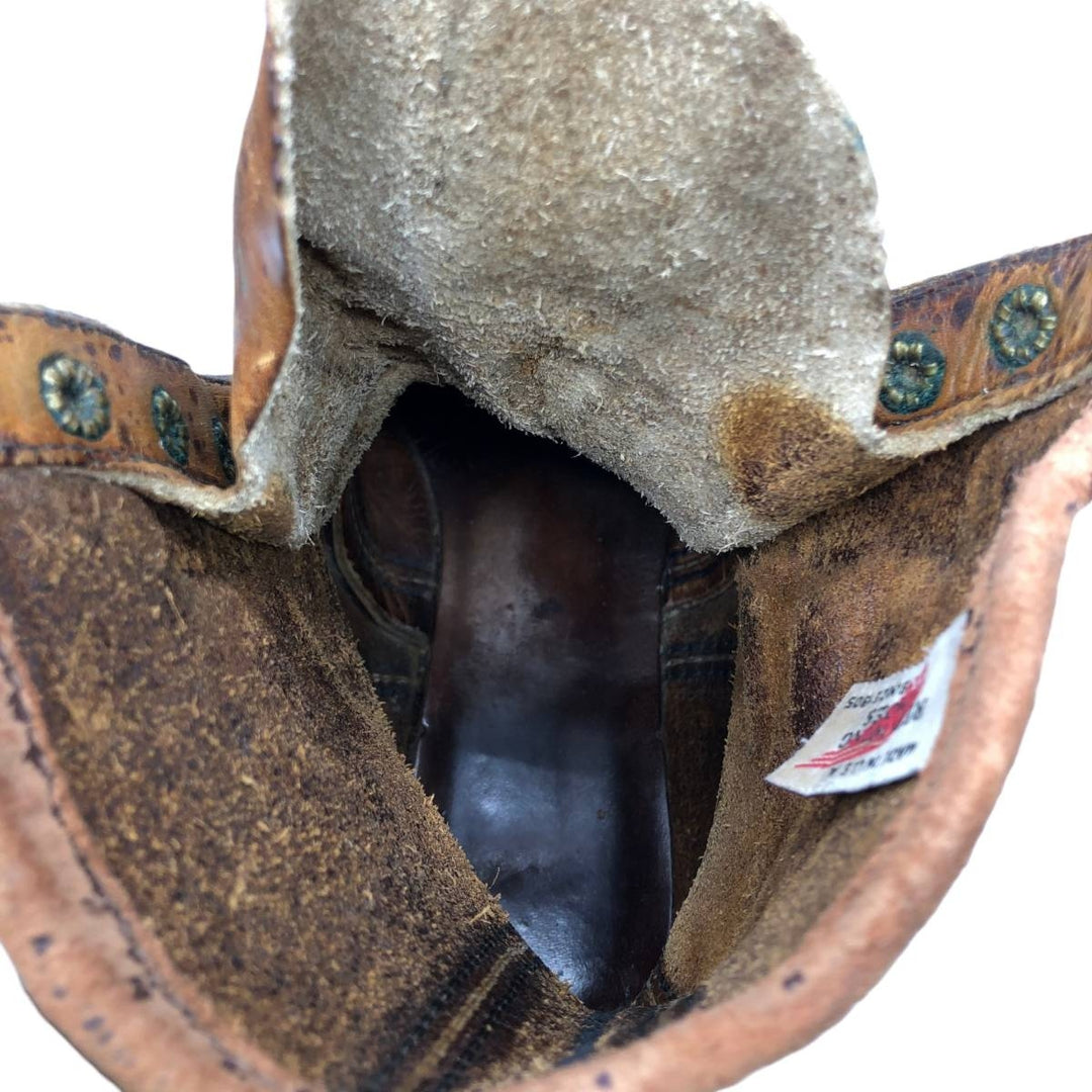 90s Red Wing Steel Toe Work Boots, Made in USA, Men's Size 10.4" (approx.), Vintage /saa015376 Men's 26.5cm unclear brown type Vintage Second Hand