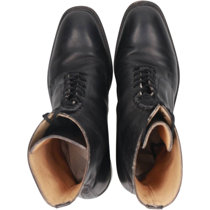 FREELANCE lace-up boots, made in France, size 38 Women's 23.0cm unclear black type Vintage Second Hand