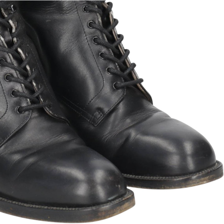 FREELANCE lace-up boots, made in France, size 38 Women's 23.0cm unclear black type Vintage Second Hand