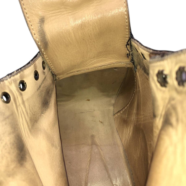 FREELANCE lace-up boots, made in France, size 38 Women's 23.0cm unclear black type Vintage Second Hand