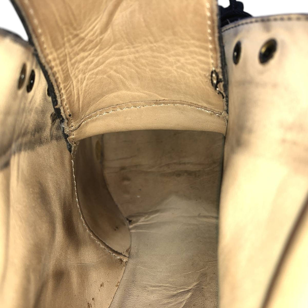 FREELANCE lace-up boots, made in France, size 38 Women's 23.0cm unclear black type Vintage Second Hand