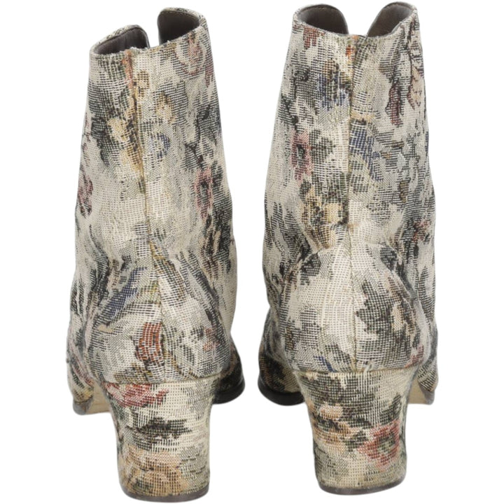 HIGH LIGHTS All-over Floral Print Lace-up Boots Size 6 Women's 23.5cm unclear Beige type Vintage Second Hand