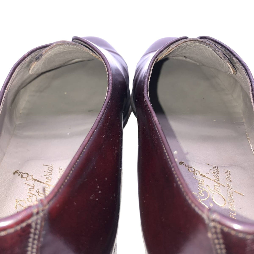 Florsheim Royal Imperial Plain Toe Shoes, Made in Italy, Size 7 (3E) Women's 24.0cm unclear burgundy type Vintage Second Hand