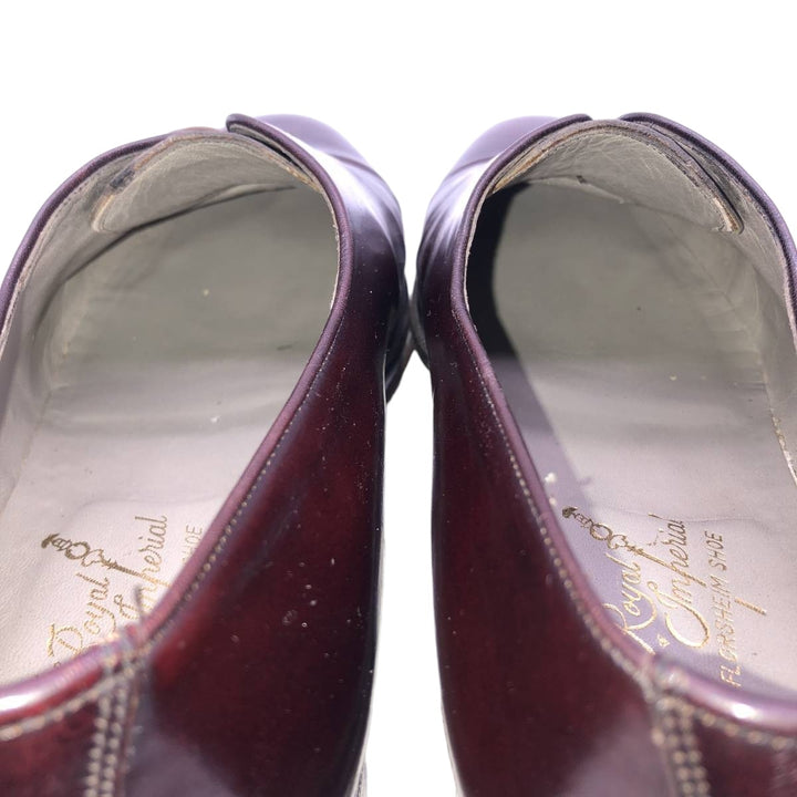 Florsheim Royal Imperial Plain Toe Shoes, Made in Italy, Size 7 (3E) Women's 24.0cm unclear burgundy type Vintage Second Hand