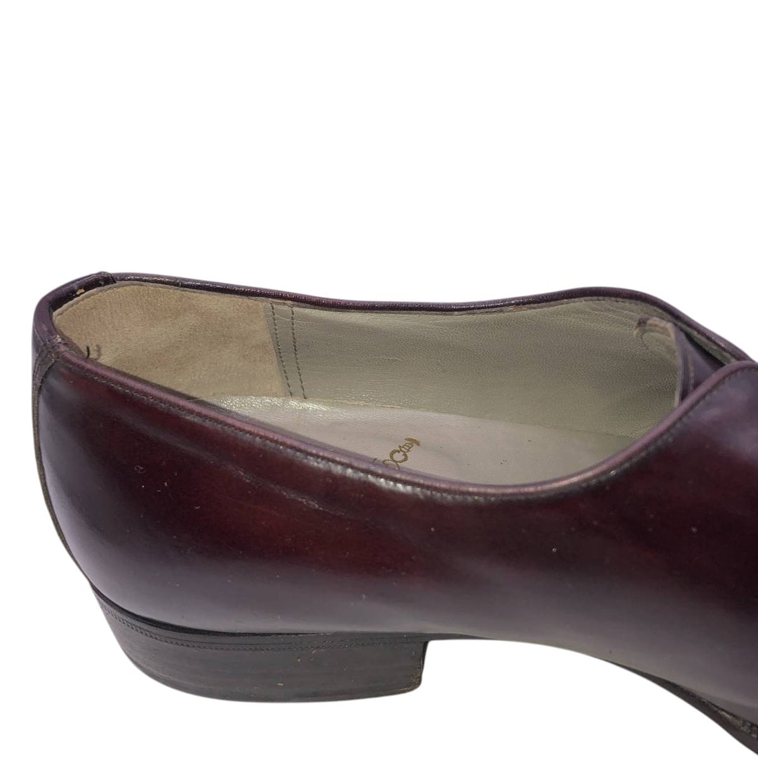 Florsheim Royal Imperial Plain Toe Shoes, Made in Italy, Size 7 (3E) Women's 24.0cm unclear burgundy type Vintage Second Hand