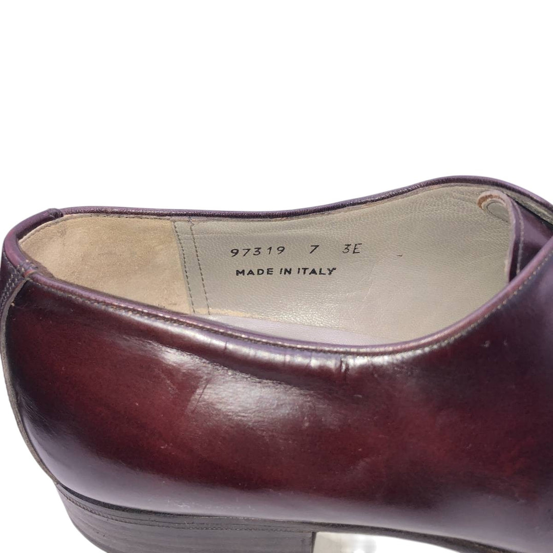 Florsheim Royal Imperial Plain Toe Shoes, Made in Italy, Size 7 (3E) Women's 24.0cm unclear burgundy type Vintage Second Hand