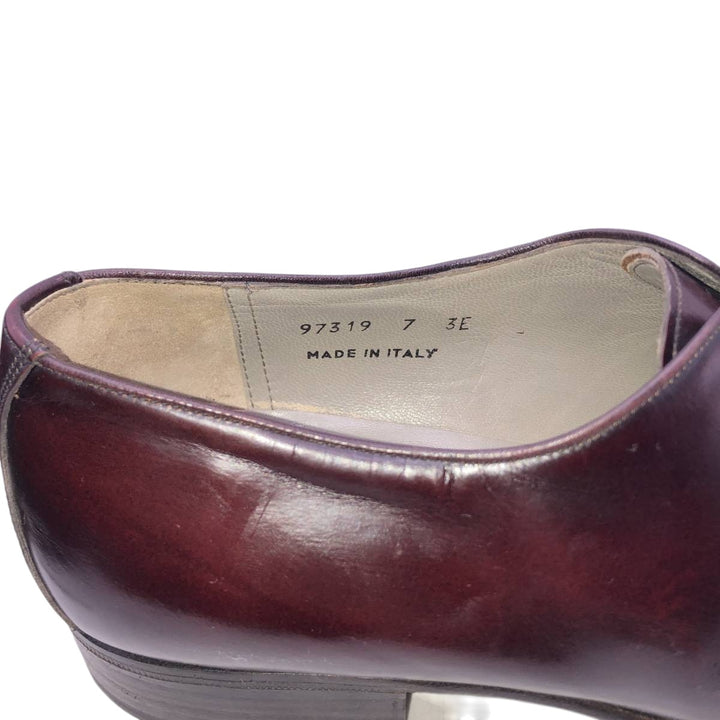 Florsheim Royal Imperial Plain Toe Shoes, Made in Italy, Size 7 (3E) Women's 24.0cm unclear burgundy type Vintage Second Hand