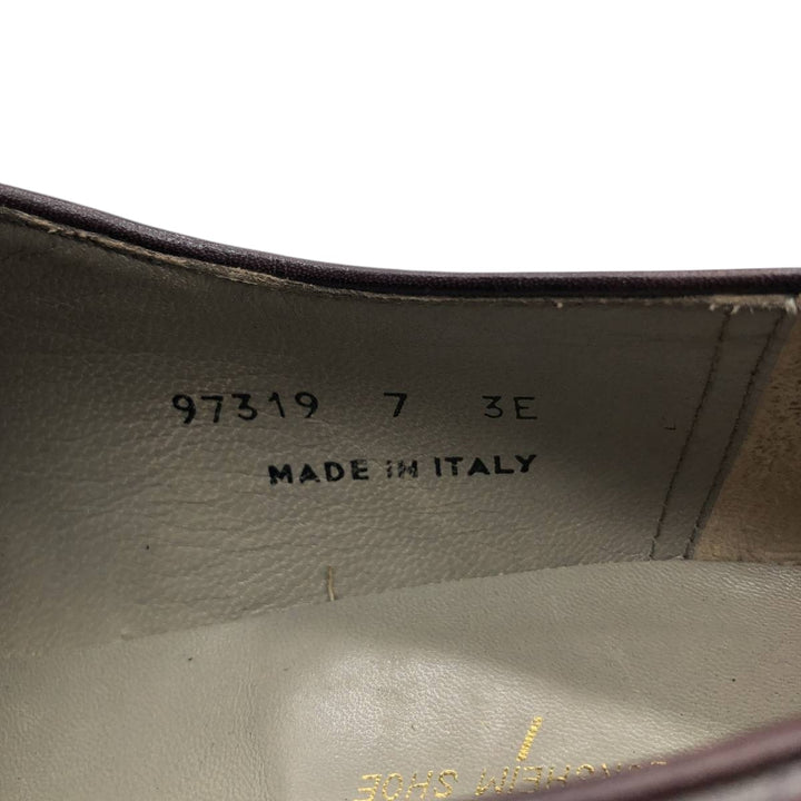 Florsheim Royal Imperial Plain Toe Shoes, Made in Italy, Size 7 (3E) Women's 24.0cm unclear burgundy type Vintage Second Hand