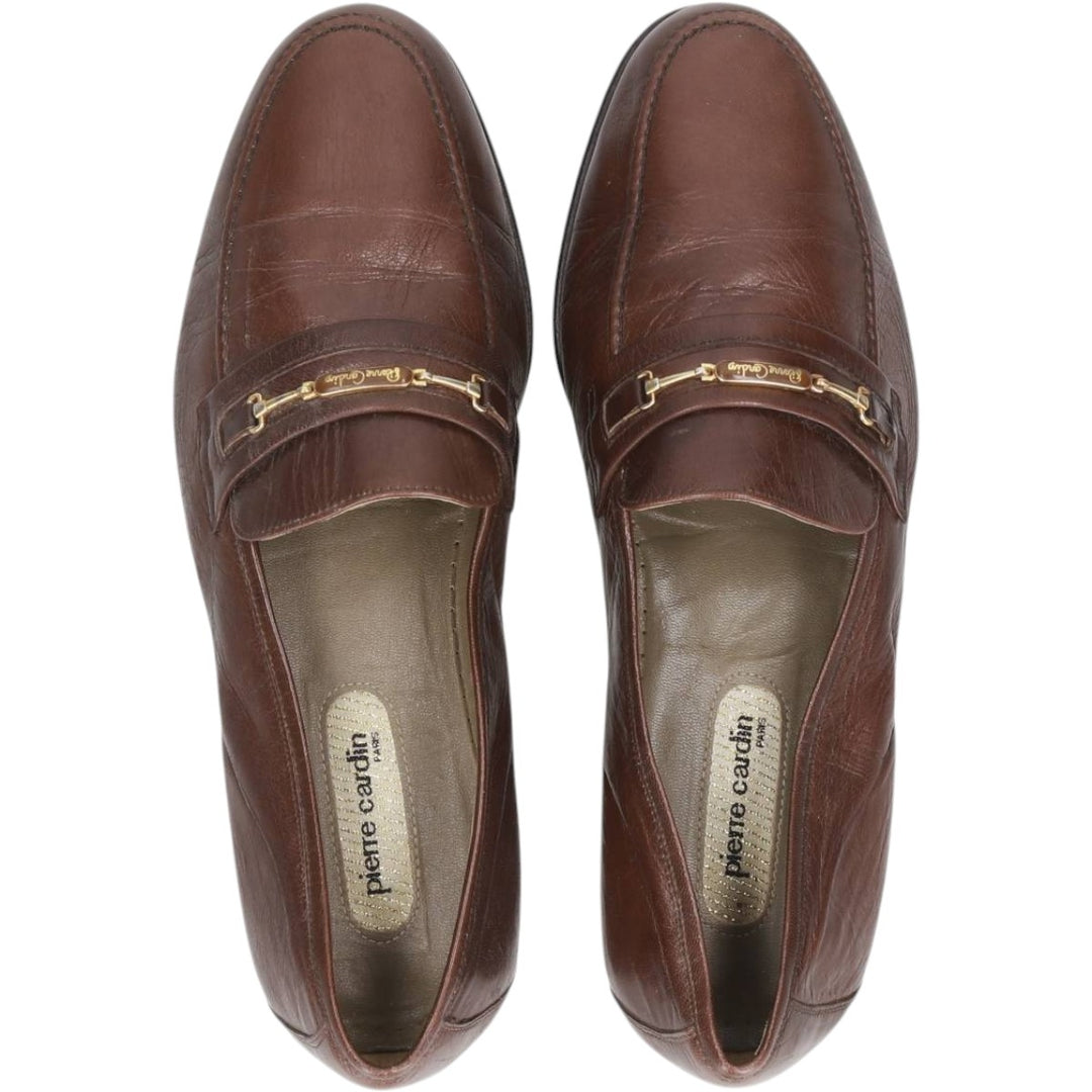 Pierre Cardin PARIS Bit Loafers, Size 40 Women's 26.0cm genuine leather brown type Vintage Second Hand