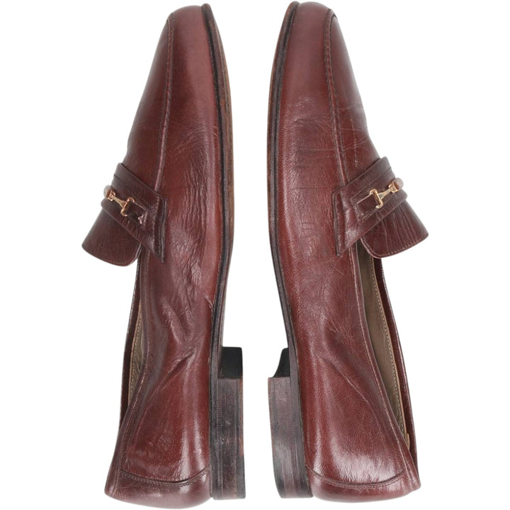 Pierre Cardin PARIS Bit Loafers, Size 40 Women's 26.0cm genuine leather brown type Vintage Second Hand