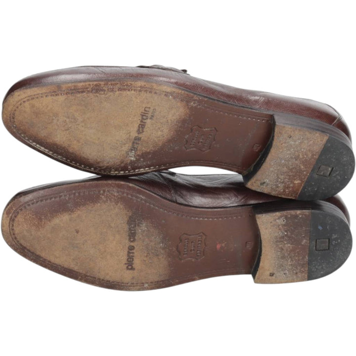 Pierre Cardin PARIS Bit Loafers, Size 40 Women's 26.0cm genuine leather brown type Vintage Second Hand