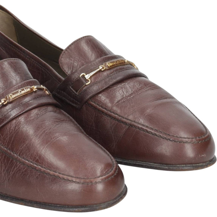 Pierre Cardin PARIS Bit Loafers, Size 40 Women's 26.0cm genuine leather brown type Vintage Second Hand