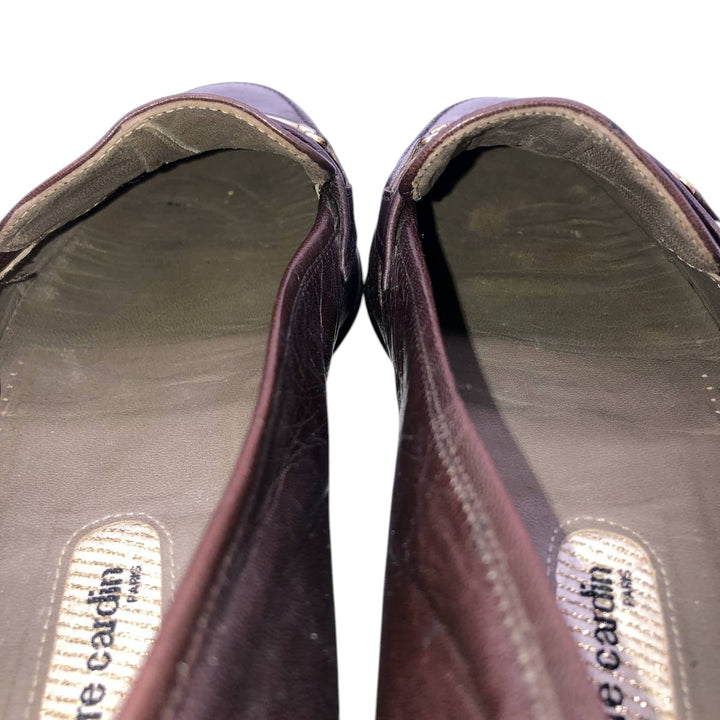 Pierre Cardin PARIS Bit Loafers, Size 40 Women's 26.0cm genuine leather brown type Vintage Second Hand