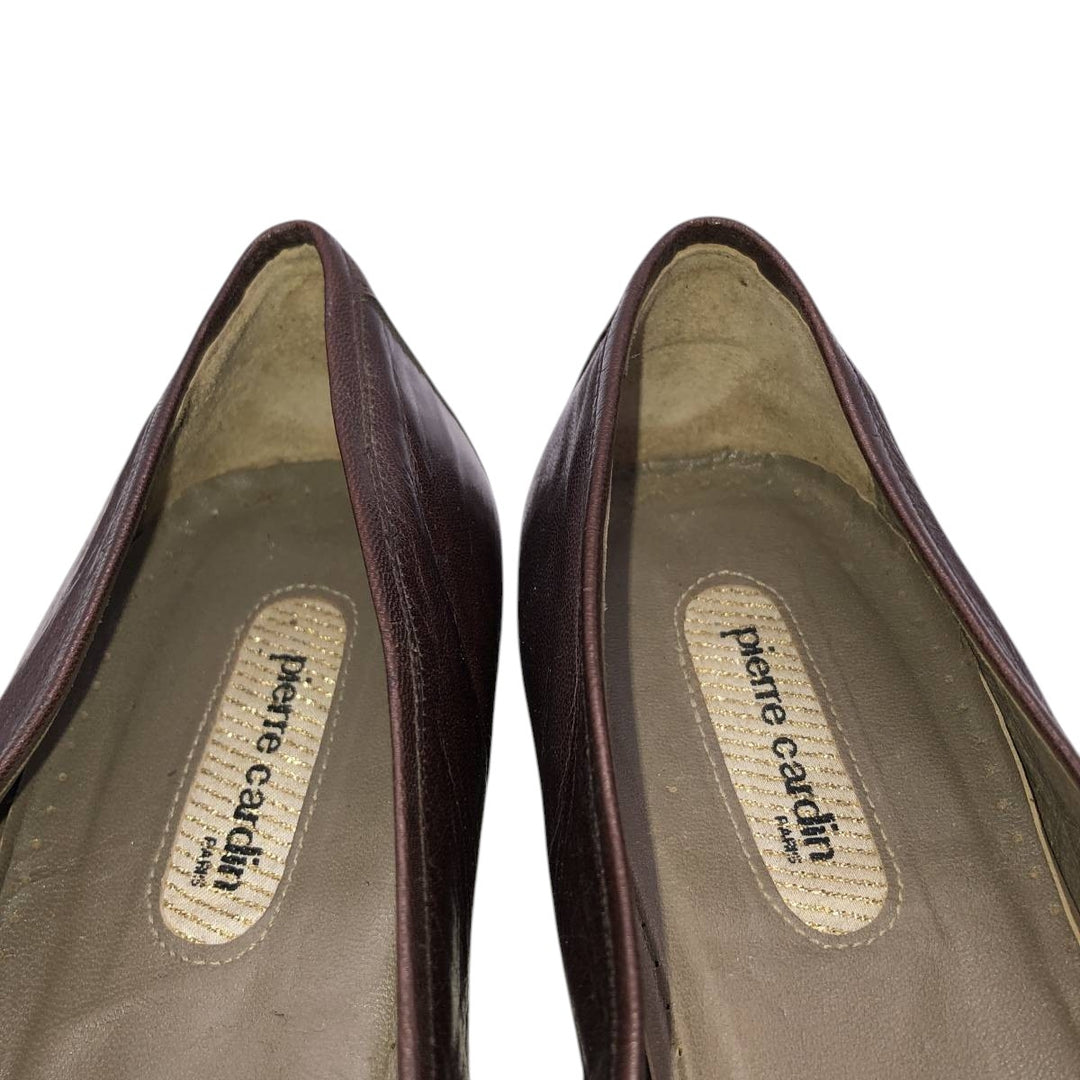 Pierre Cardin PARIS Bit Loafers, Size 40 Women's 26.0cm genuine leather brown type Vintage Second Hand