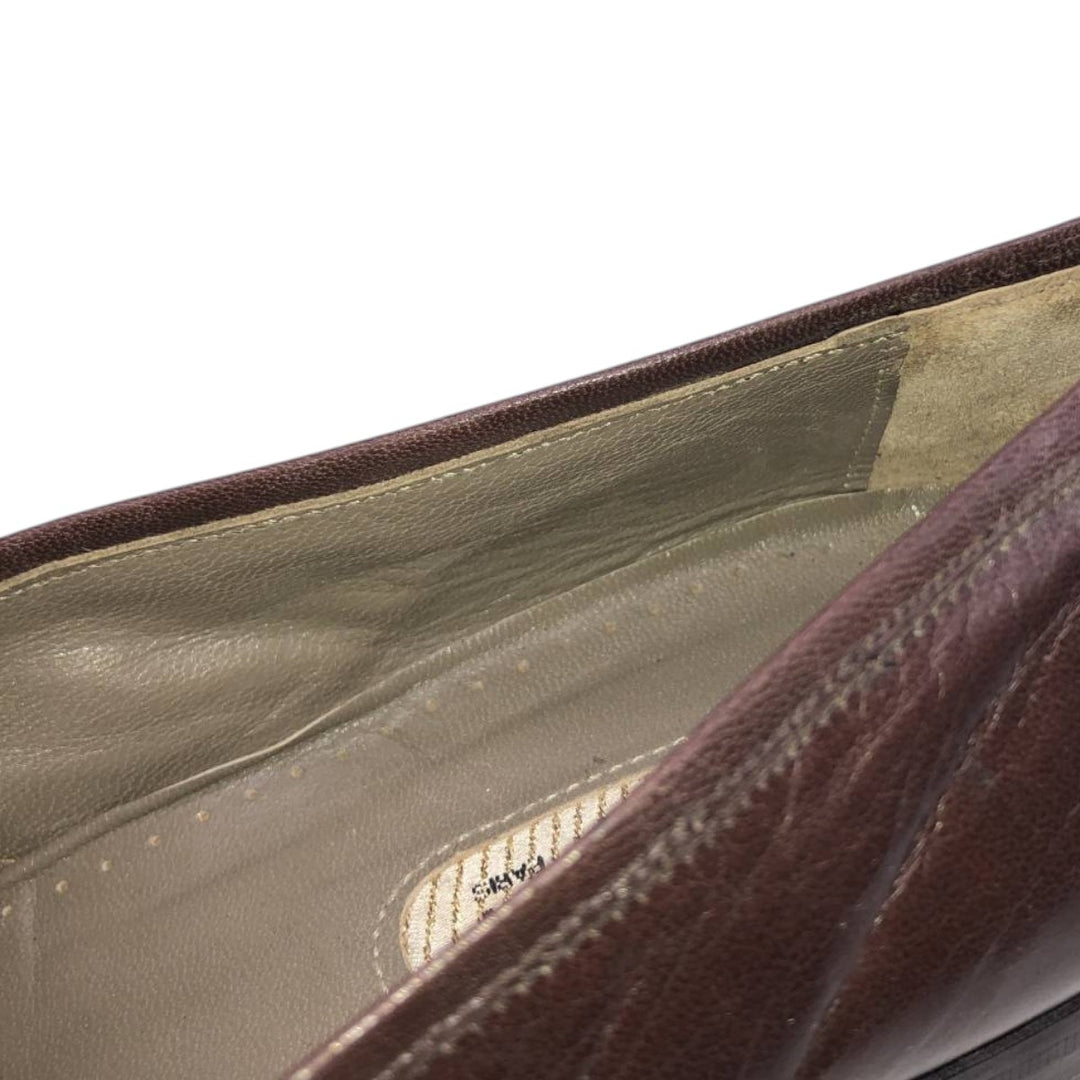 Pierre Cardin PARIS Bit Loafers, Size 40 Women's 26.0cm genuine leather brown type Vintage Second Hand