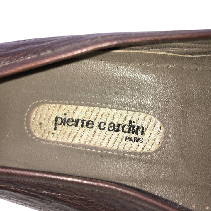Pierre Cardin PARIS Bit Loafers, Size 40 Women's 26.0cm genuine leather brown type Vintage Second Hand