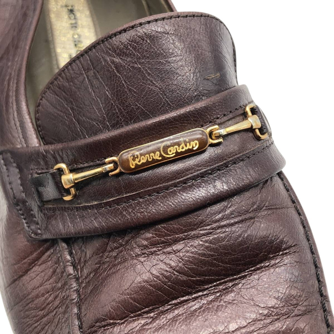 Pierre Cardin PARIS Bit Loafers, Size 40 Women's 26.0cm genuine leather brown type Vintage Second Hand