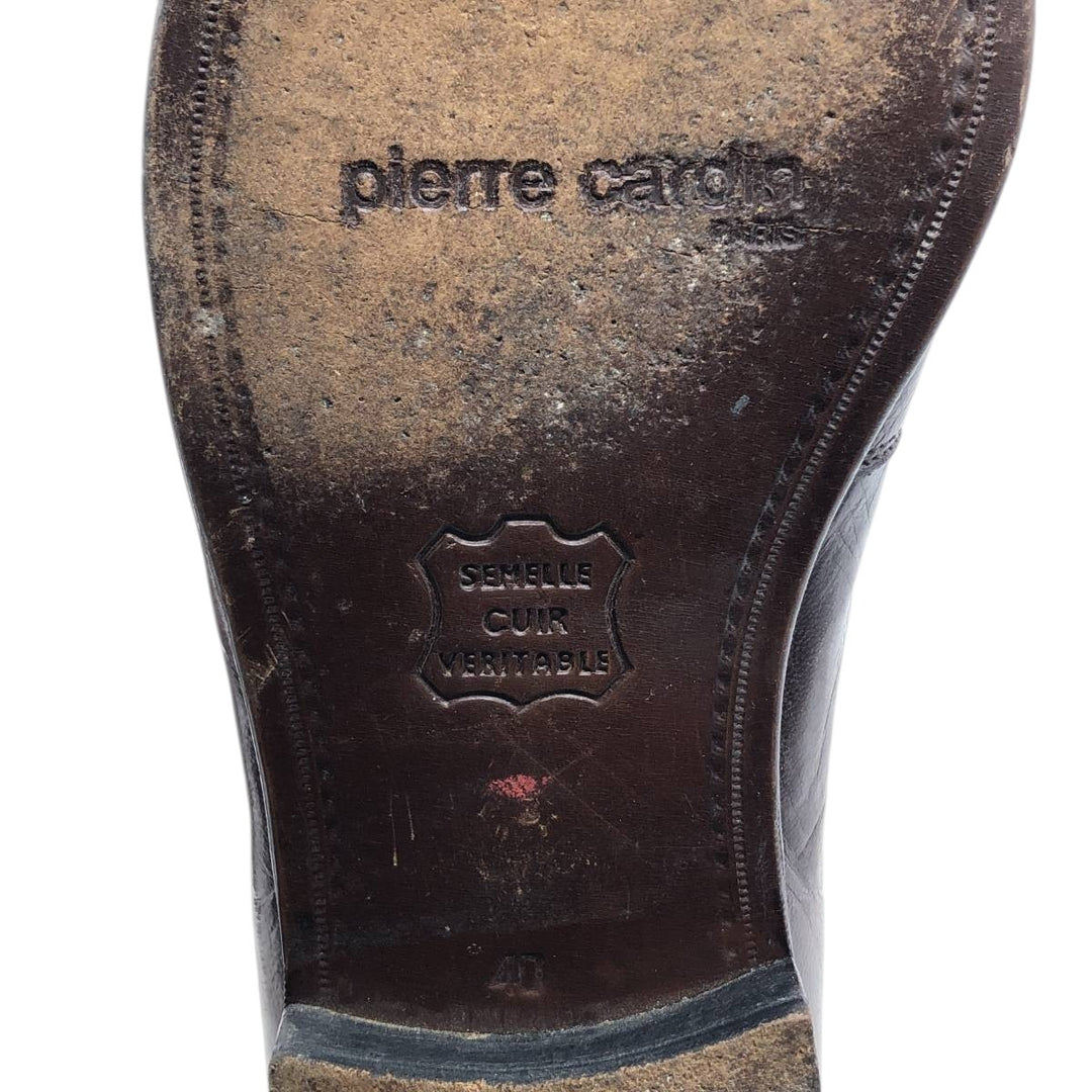 Pierre Cardin PARIS Bit Loafers, Size 40 Women's 26.0cm genuine leather brown type Vintage Second Hand