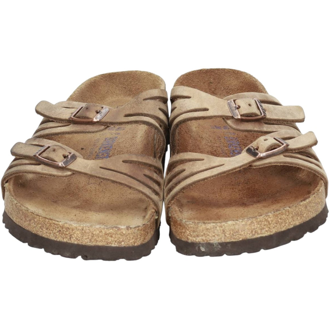 Birkenstock Granada Comfort Sandals, Made in Germany, Size 40 Women's 25.0cm genuine leather beige type brown Vintage Second Hand