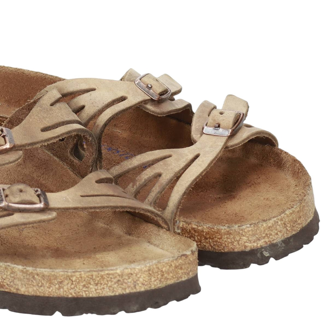 Birkenstock Granada Comfort Sandals, Made in Germany, Size 40 Women's 25.0cm genuine leather beige type brown Vintage Second Hand