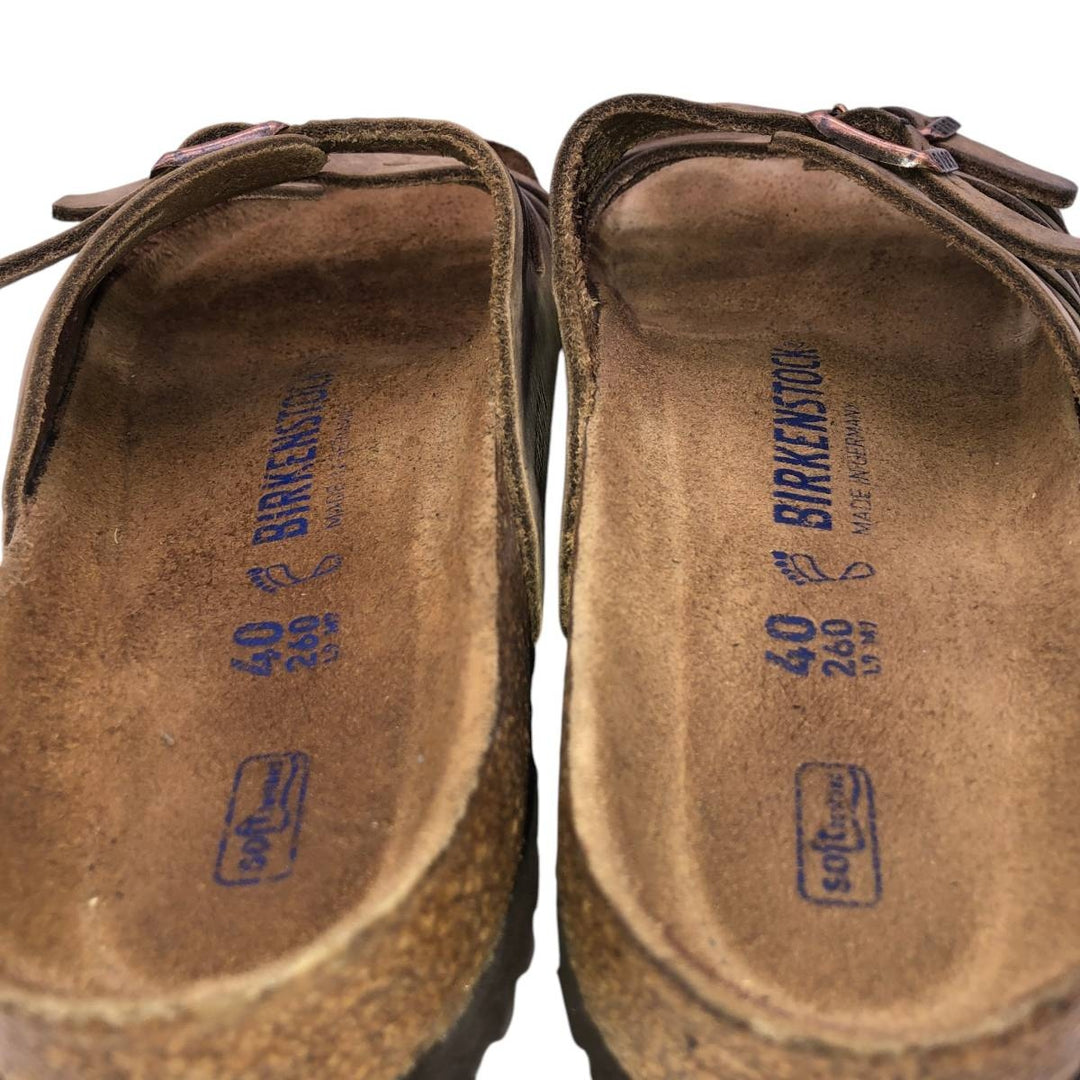 Birkenstock Granada Comfort Sandals, Made in Germany, Size 40 Women's 25.0cm genuine leather beige type brown Vintage Second Hand