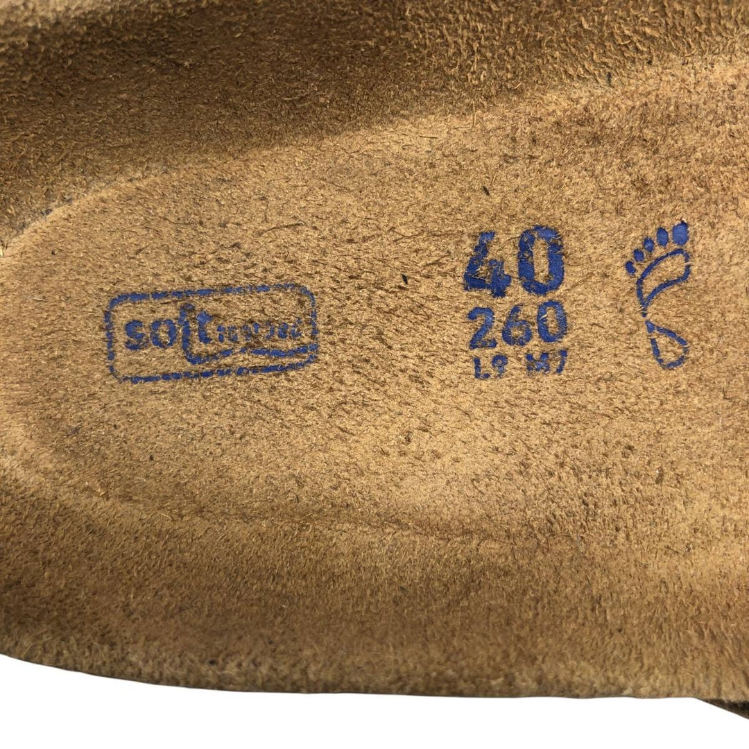 Birkenstock Granada Comfort Sandals, Made in Germany, Size 40 Women's 25.0cm genuine leather beige type brown Vintage Second Hand