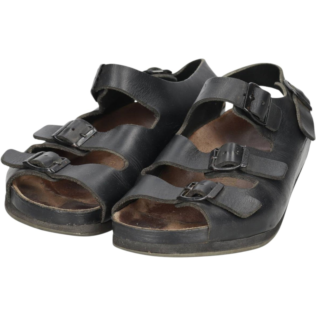 Birkenstock OSLO leather sandals, made in Germany, size 42. Men's 27.0cm unclear black type Vintage Second Hand