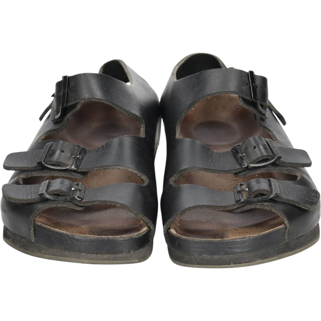Birkenstock OSLO leather sandals, made in Germany, size 42. Men's 27.0cm unclear black type Vintage Second Hand